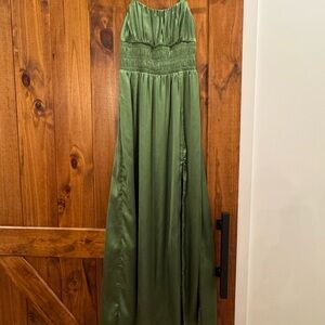 Abercrombie & Fitch Satin Green Dress